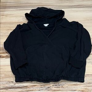 Maternity Black Hooded Sweatshirt